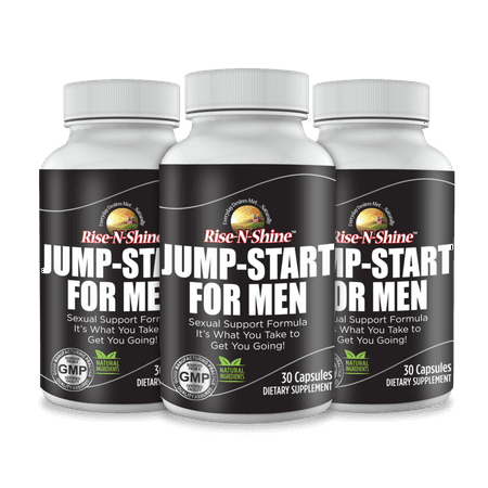 Rise-N-Shine Jump-Start for Men, Niacin, Zinc, Copper, Dietary Supplement, 3 Pack