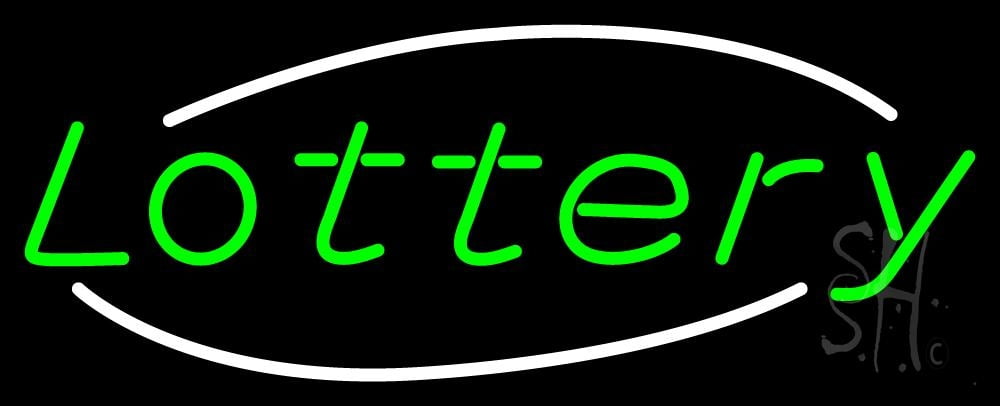 Deco Style Lottery LED Neon Sign 10 x 24 - inches, Black Square Cut ...