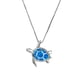 thumbnail image 2 of HomeKingdee Silver-Plated-Blue Sea Turtle Necklace for Women - Adjustable 18+2 Inch Zinc Alloy Pendant Jewelry Gift for Birthday Anniversary Christmas, 2 of 7