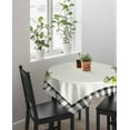 thumbnail image 3 of Rectangle/Square/Round Waterproof Tablecloths 60x60 Inch, Summer Lemon Polyester Table Cloth Table Cover Tabletop Decorations for Wedding Buffet Party Dinner Farm Black and White Buffalo Plaid, 3 of 6