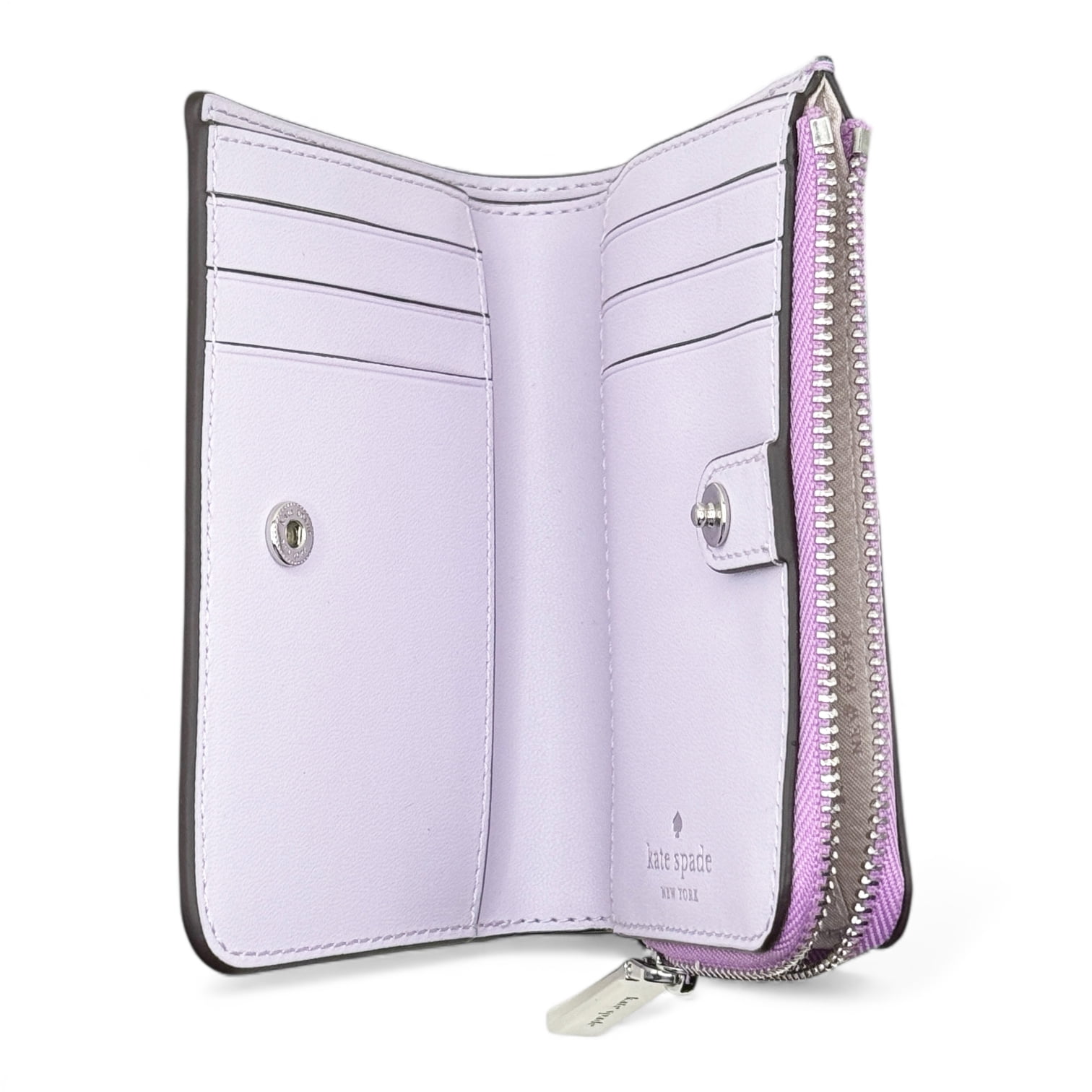 Kate Spade New York Women's Lena Small L Zip Leather Wallet (Wisteria)