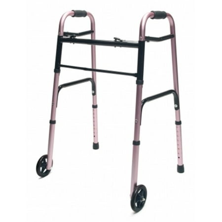 Lumex Everyday Adult Walker with 5" Wheels, Pink - QTY 2 / Case