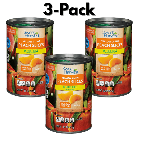 Sweet Harvest Yellow Cling Peach Slices 3-Pack 15 oz