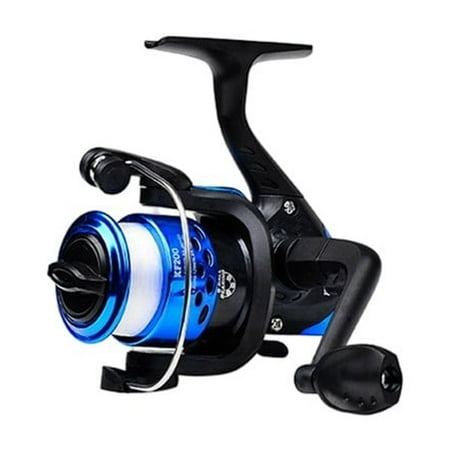 Fishing Reel KF200 Reel with 5.2:1 Gear Ratio and 1BB Bearing Lightweight 140g Plastic Body for Freshwater Saltwater Angling Compact (B-Blue)