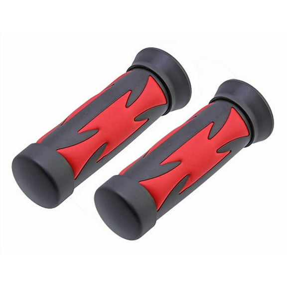 Lowrider Bicycle Bike Grips Iron Cross RED/Black. Bike Part, Bicycle Part, Bike Accessory, Bicycle Accessory