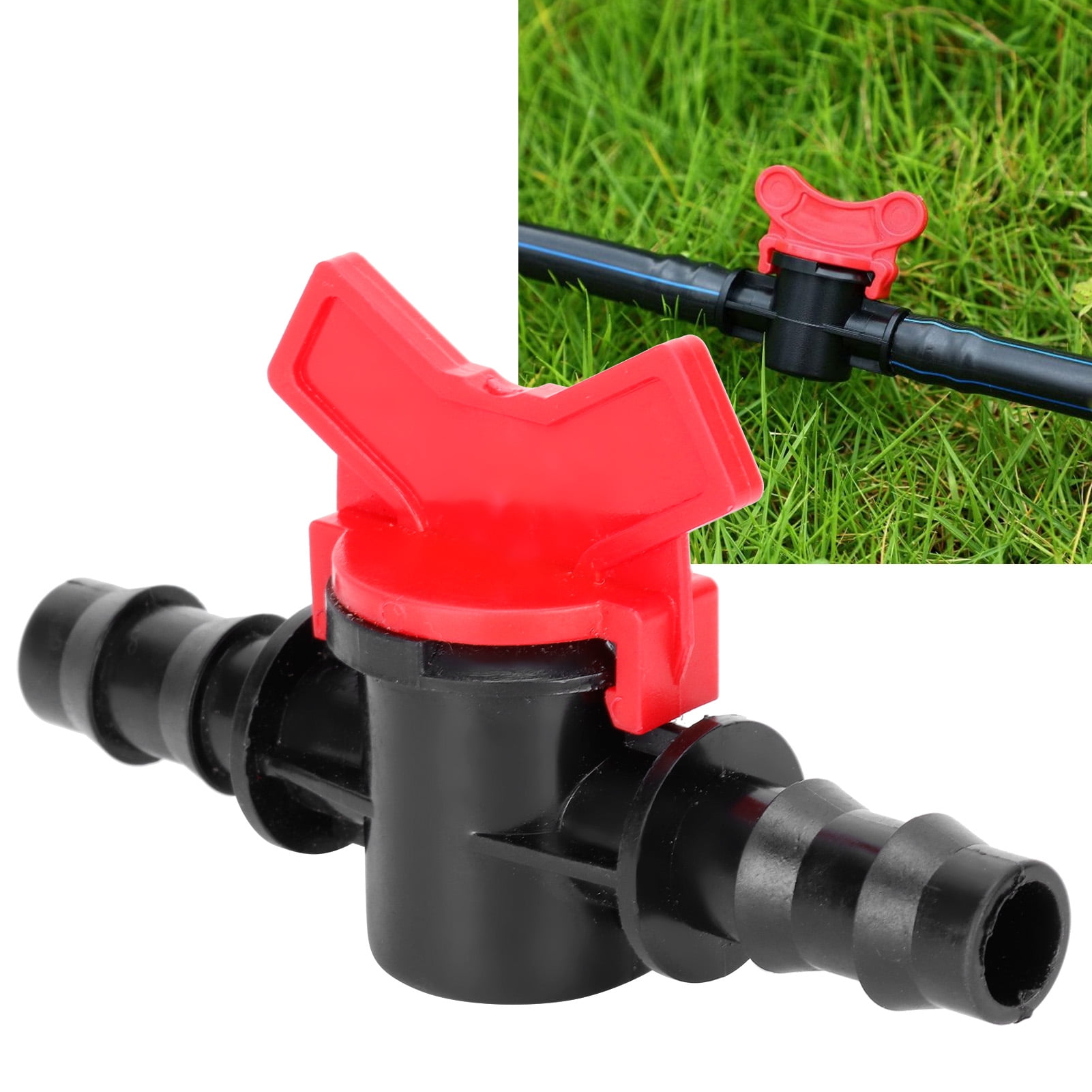Valve d'Irrigation Goutte à Goutte, 10 Pcs 1/2 Tuyau d'Irrigation Valve de Ligne de Barbedin Performance Prouvée