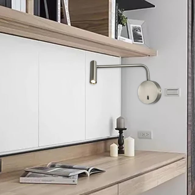 de pared LED, lámparas de lámpara de pared modernas, accesorio de iluminación interior para sala de , dormitorio, , decoración nórdica Luz cálida plateada Colco Lámparas de pared para dormitorio