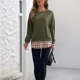 thumbnail image 5 of Heisall Womens Hoodies Lightweight Plaid Patchwork Round Neck Pullover Long Sleeve Casual Tops, 5 of 9