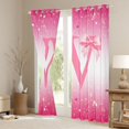 thumbnail image 3 of Feelyou Ribbon Letter W Curtains Pack of 2 (42x84 Each), Sequin Print Curtains Blackout, 3 of 6