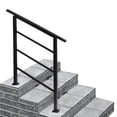 thumbnail image 4 of SYTHERS 3 Steps Black Handrails for Outdoor Steps, Adjustable Staircase Handrail for 1 to 3 Steps, Sturdy Hand Rails for Outdoor Concrete Steps, 4 of 10