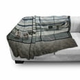 thumbnail image 3 of Modern Soft Flannel Fleece Throw Blanket, China Shangai Airport with Big Jet Plane Wanderlust Traveller Photograph, Cozy Plush for Indoor and Outdoor Use, 50" x 70", White and Sky Blue, by Ambesonne, 3 of 6
