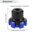 thumbnail image 4 of 13.5mm Motorcycle Slider Frame Aluminum Alloy Wheel Fairing Protection Crash Pad Protector Guard 53mm 48mm Screws Hex Key Blue 1 Set, 4 of 7