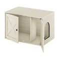 thumbnail image 4 of Cat Litter Box Enclosure - White Wash - Odor Control & Stylish Design, 4 of 6