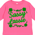thumbnail image 4 of Inktastic Sassy Lassy with Green 4 Leaf Clovers Boys or Girls Long Sleeve Toddler T-Shirt, 4 of 5