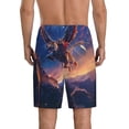 thumbnail image 4 of Lsque Starry Sky Flying Tiger Mens Sleep Pajama Shorts,Short Pajama Pants, Cotton Ultra-Soft Knit-Small, 4 of 9