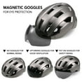 thumbnail image 4 of Breathable Cycling Helmet with Rear Light Magnetic Goggles Women Men, 4 of 8