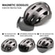 thumbnail image 4 of Casco de ciclismo transpirable con luz trasera Gafas magnéticas Mujeres Hombres, 4 of 8