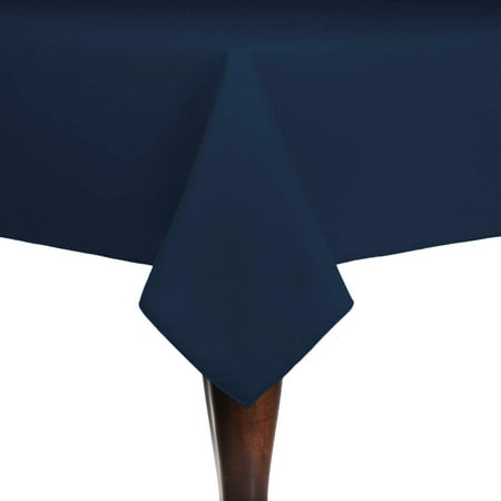 

Ultimate Textile (2 Pack) Cotton-feel 60 x 90-Inch Rectangular Tablecloth - for Wedding and Banquet Hotel or Home Fine Dining use Navy Blue