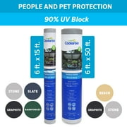 Coolaroo Shade Fabric Roll 90% UV Block, 6x15'; Stone