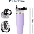 thumbnail image 3 of Replacement Lid for Stanley IceFlow Tumbler with Flip Straw 30oz 20oz Black, 3 of 5
