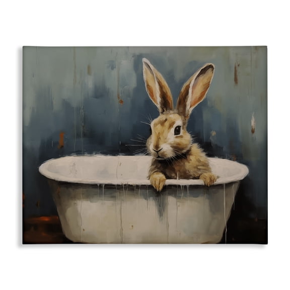 Stupell Industries Eclectic Baby Bunny in Tub Canvas Art, 20 x 16, by Arlington Prints