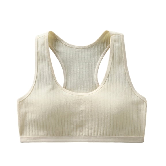 Ribbed Seamless Racerback Sports Bra for Women Wireless Stretchy Yoga Crop Top Soft Athletic Undergarment Tank