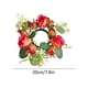 thumbnail image 3 of Anillo de corona floral | Portavelas con forma de rosa | Centro de mesa para fiestas, bodas y decoración del hogar | Corona decorativa de plástico con hojas y bayas, 3 of 6
