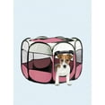 thumbnail image 1 of 1pc Oxford Fabric Eight-Sided Pet Cage Bed With Mesh Breathable Panels Suitable For Indoor & Outdoor Use For Small & Medium-Sized Pets, 1 of 4