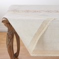 thumbnail image 2 of Saro Lifestyle Nappe Carrée en Dentelle 72 Po. Design Abstrait Mélange Poly - Naturel, 2 of 2