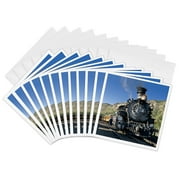 3dRose, Durango and Silverton narrow guage Railroad, Trains - US06 LKL0010 - Lee Klopfer, 12 Greeting Cards with envelopes