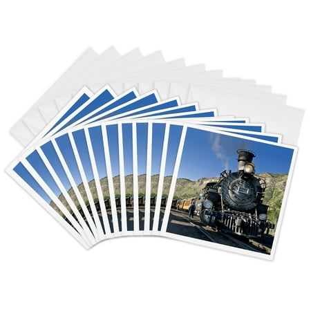 3dRose, Durango and Silverton narrow guage Railroad, Trains - US06 LKL0010 - Lee Klopfer, 12 Greeting Cards with envelopes