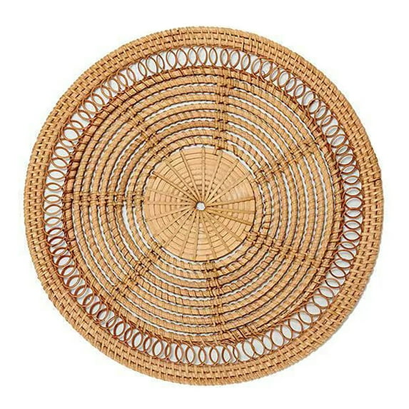 Woven Wall Basket Decor , Hanging Rattan Baskets for Rustic, Trendy, All Natural Home Decor with Boho Style | Decorative, Round Baskets Perfect for Stylish Wall Displays