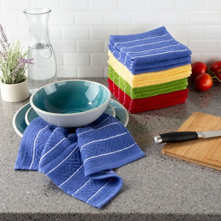 Somerset Home Traditional Cotton Hand Towels, Red(16 Pack)