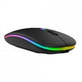 thumbnail image 1 of 2.4G Wireless Mouse Usb Rechargeable Bluetooth RGB Silent Mouse with Backlight for Laptop iPad Black, 1 of 5