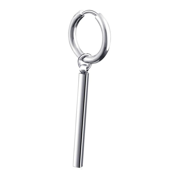 Pendientes colgantes para hombre y mujer perfecl aretes largos de acero de titanio