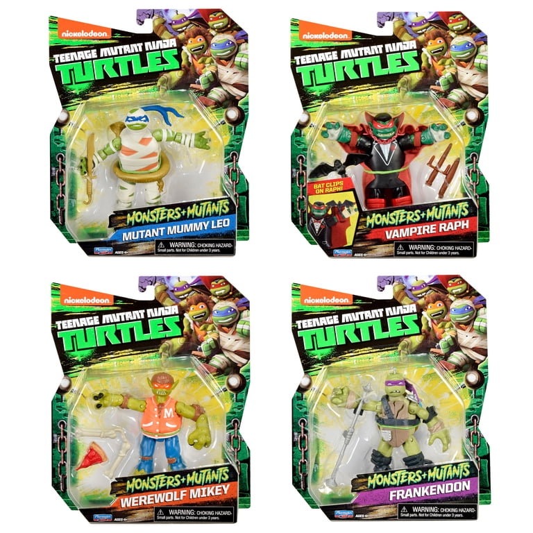 限定TMNT フランケンシュタインのモンスター4体セット Teenage Mutant Ninja Turtles, Monster Mutant Figures, 4pk