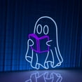 thumbnail image 2 of Ghost Read Book Neon Sign, Halloween Wall Decor, 2 of 4