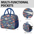 thumbnail image 6 of Lunch Bag Lunch Box for Women Reusable Insulated Lunch Bags,Water-Resistant Tropical Fishes Pattern-01 Cooler Lunch Tote Bag, Large Capacity for Work Travel Picnic, 6 of 6
