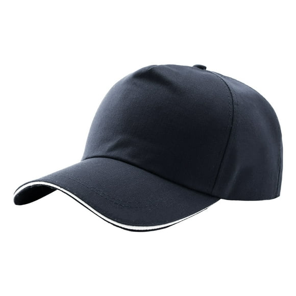 Bunenne Baseball Cap Trucker Hat Snapback Hats for Men's and Women's Fashion Casual Cap Peaked Cap Wide Brim Ponytail Sun Visors for Women Men's Hats & Caps Visor Hats for Women Navy One Size