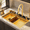 Gold, variant on Bronstarz 33x22" Gold Nano Stainless Steel Single Basin Workstation Drop-in Kitchen Sink Kit with Faucet
