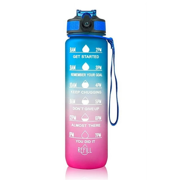 1 Liter Water Bottle Motivational Sport Water Bottle Leakproof Drinking Bottles Outdoor Travel Gym Fitness Jugs For Kitchen