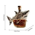 thumbnail image 5 of Sylvtty Whiskey Bottle Decanter 3D Carved Shark Design Decorative Liquor Bottle Wine Beer Container Home Bar Centerpiece Decor, 5 of 7