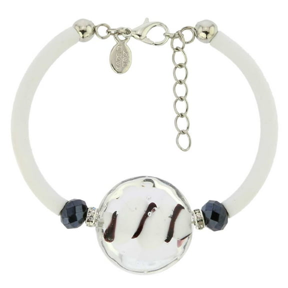 GlassOfVenice Murano Glass Venice Diva Bracelet - Silver Ice