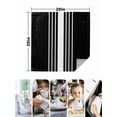 thumbnail image 4 of Black White Stripe Cloth Napkins Set of 4 Reusable Dinner Napkins, Modern Rustic Vertical Striped Cocktail Napkin Washable Table Napkins for Wedding/Holiday Party/Baby Shower 20"x20", 4 of 7