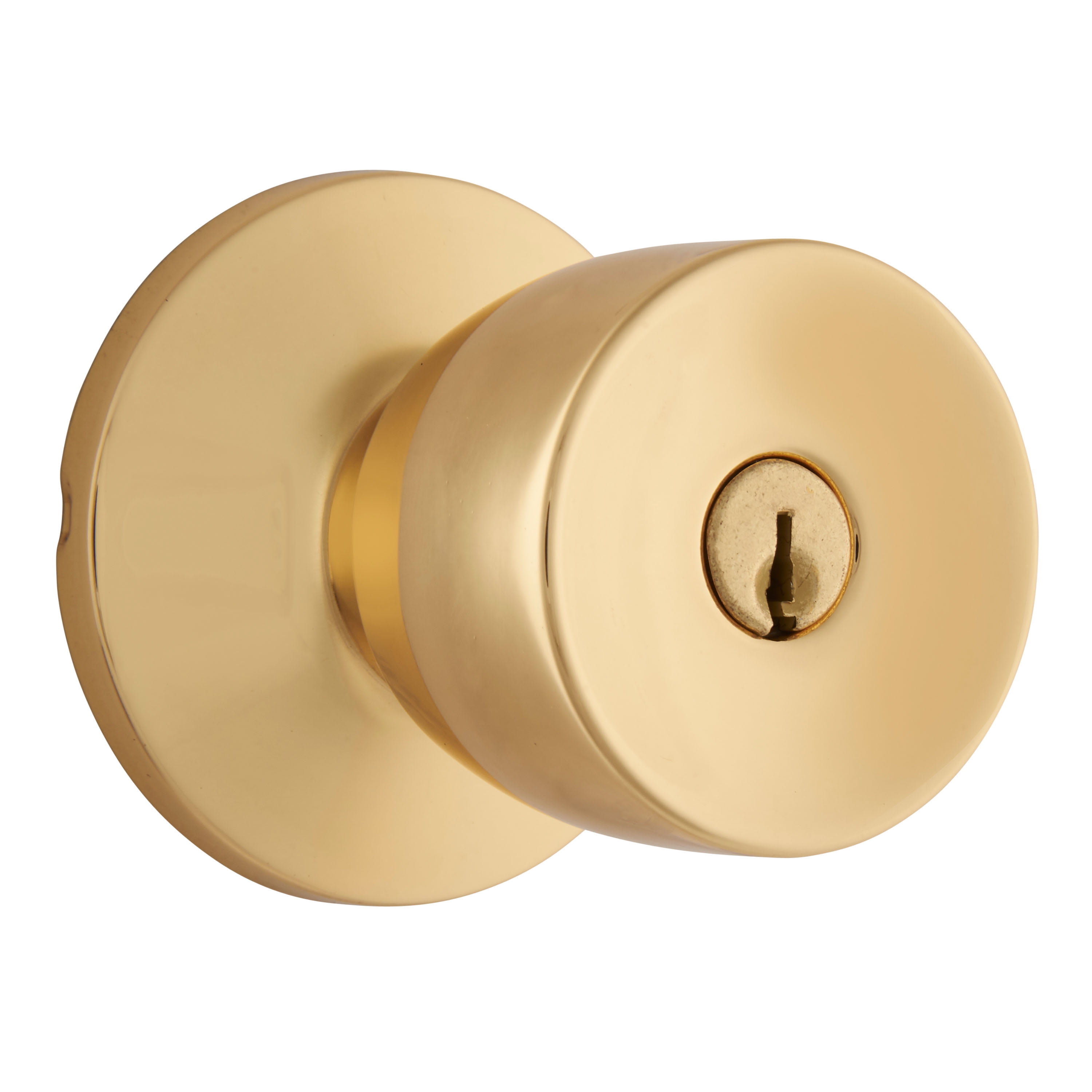 Brinks Keyed Entry Polished Brass Tulip Doorknob and Deadbolt Combo Twin Pack