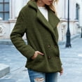 thumbnail image 4 of Jacket Women Women's Solid Color Winter Buttoned Jackets with Pockets Casual Style Winter Coats for Women Green XL, 4 of 6