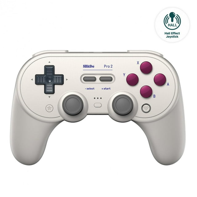 8BitDo Pro 2 Manette Bluetooth pour Switch/Switch 2, Joysticks à Effet Hall, 2 Boutons de Palette Arrière Pro, Manette de Jeu Sans Fil pour Switch, PC, Android, et Steam Deck & Apple (Édition Classique g)