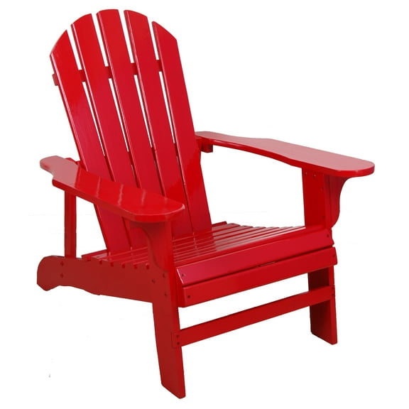 Leigh Country Wood Adirondack Patio Chair - Red