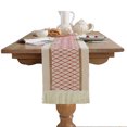 thumbnail image 1 of 1pcs Chemin de Table, Chemin de Roulement BohoTable Vintage Coton Tissé Décorations de Table en Lin avec Pompon pour les Vacances de Fête à Manger (30x180cm), 1 of 5