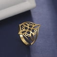 thumbnail image 2 of TEAMER Witches Knot Ring Stainless Steel Witchcraft Celtic Amulet Ring Geometric Celtic Knot Ring Vintage Jewelry For Women, 2 of 4
